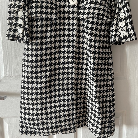 Petite Studio Black/white Plaid Long Coat Size XS - Picture 7 of 10